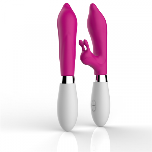 Vibrator roz cu stimul pentru clitoris si punctul G